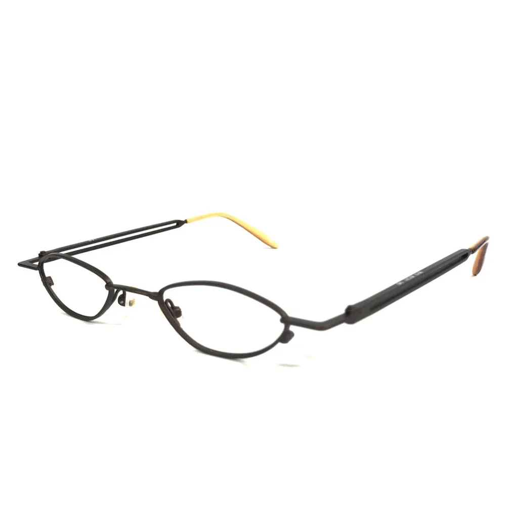 ogi Petite Eyeglasses Frames 9013 COL. 64 Brown Oval Wire Rim 42-21-140